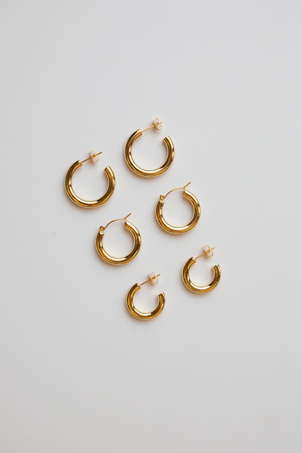 Tiny thick deals hoop earrings